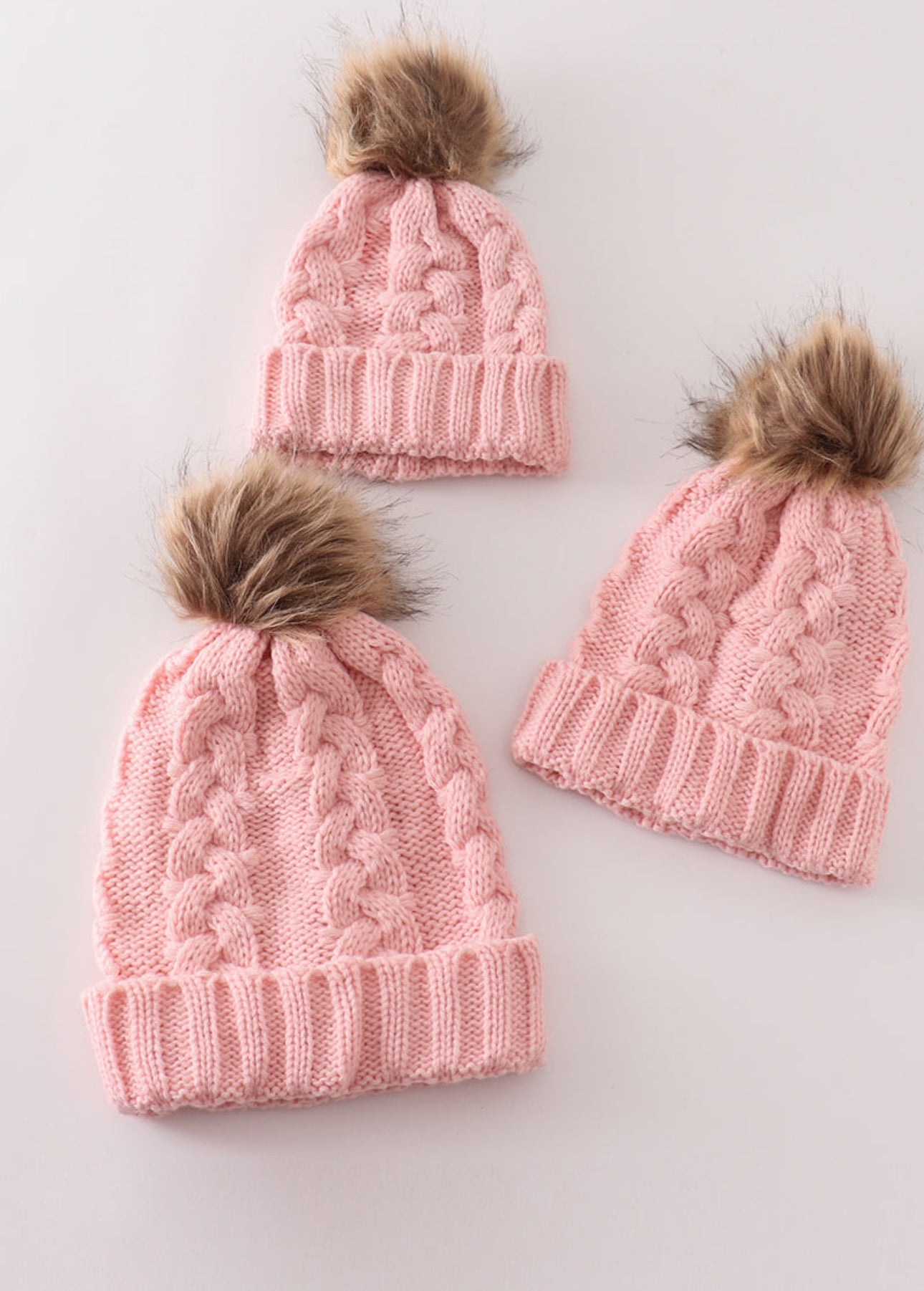 Pink Pom Pom Beanie Kids
