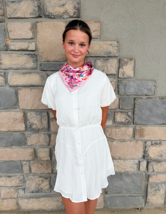 Turning Heads Dress- White