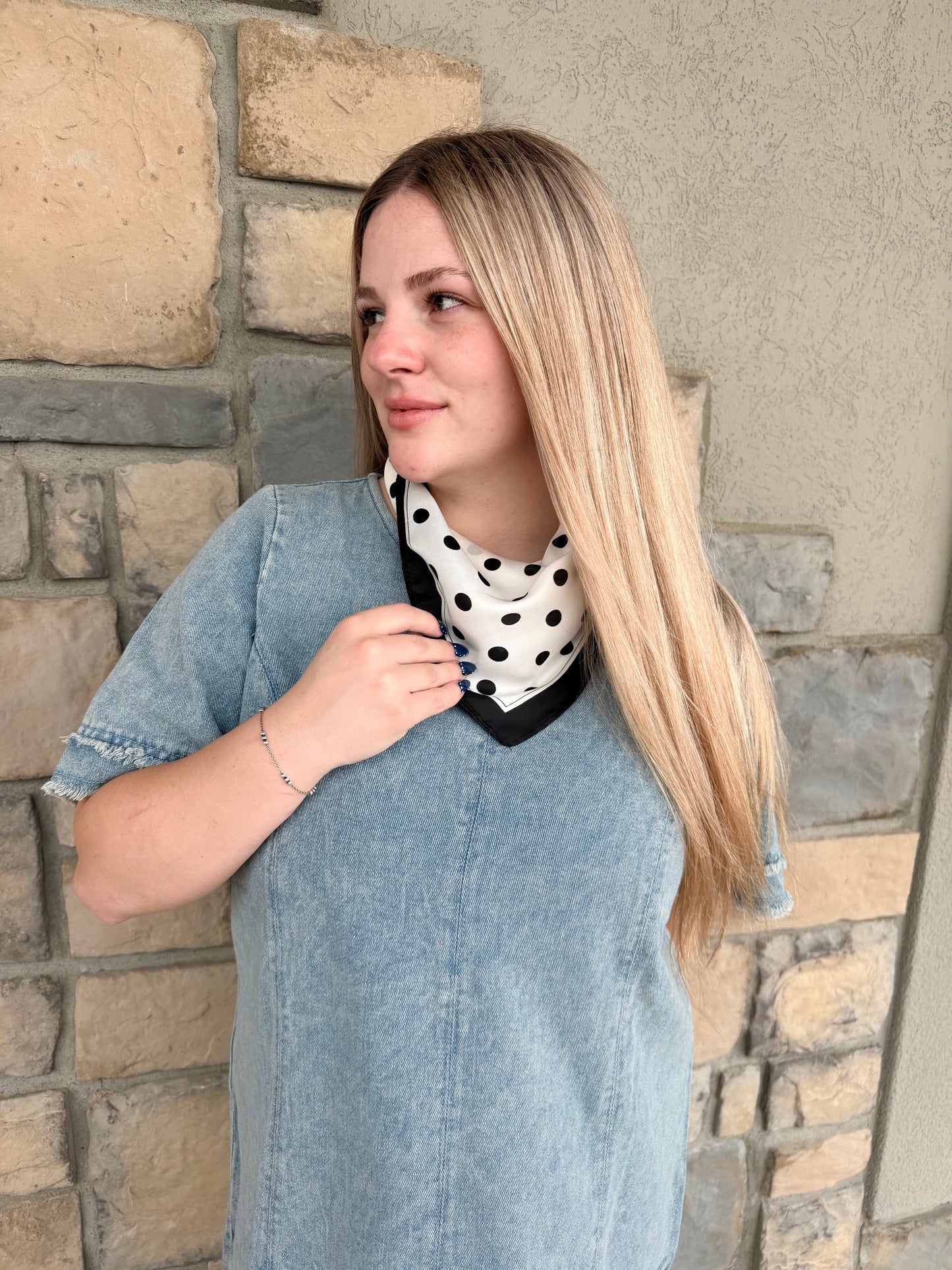 Denim Loose Fit Dress- Light Wash
