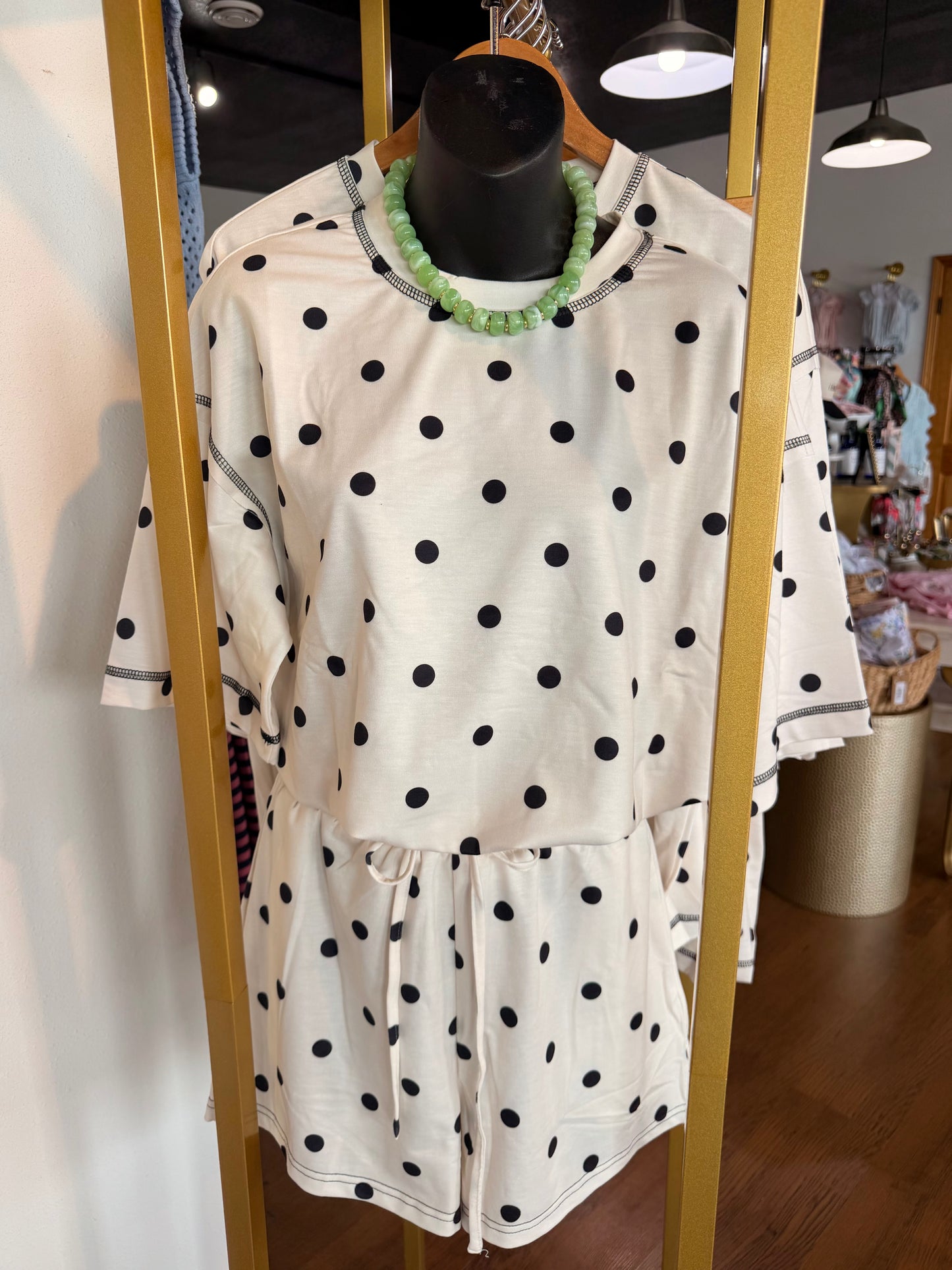 Polka Dot 2 Piece Shorts Set