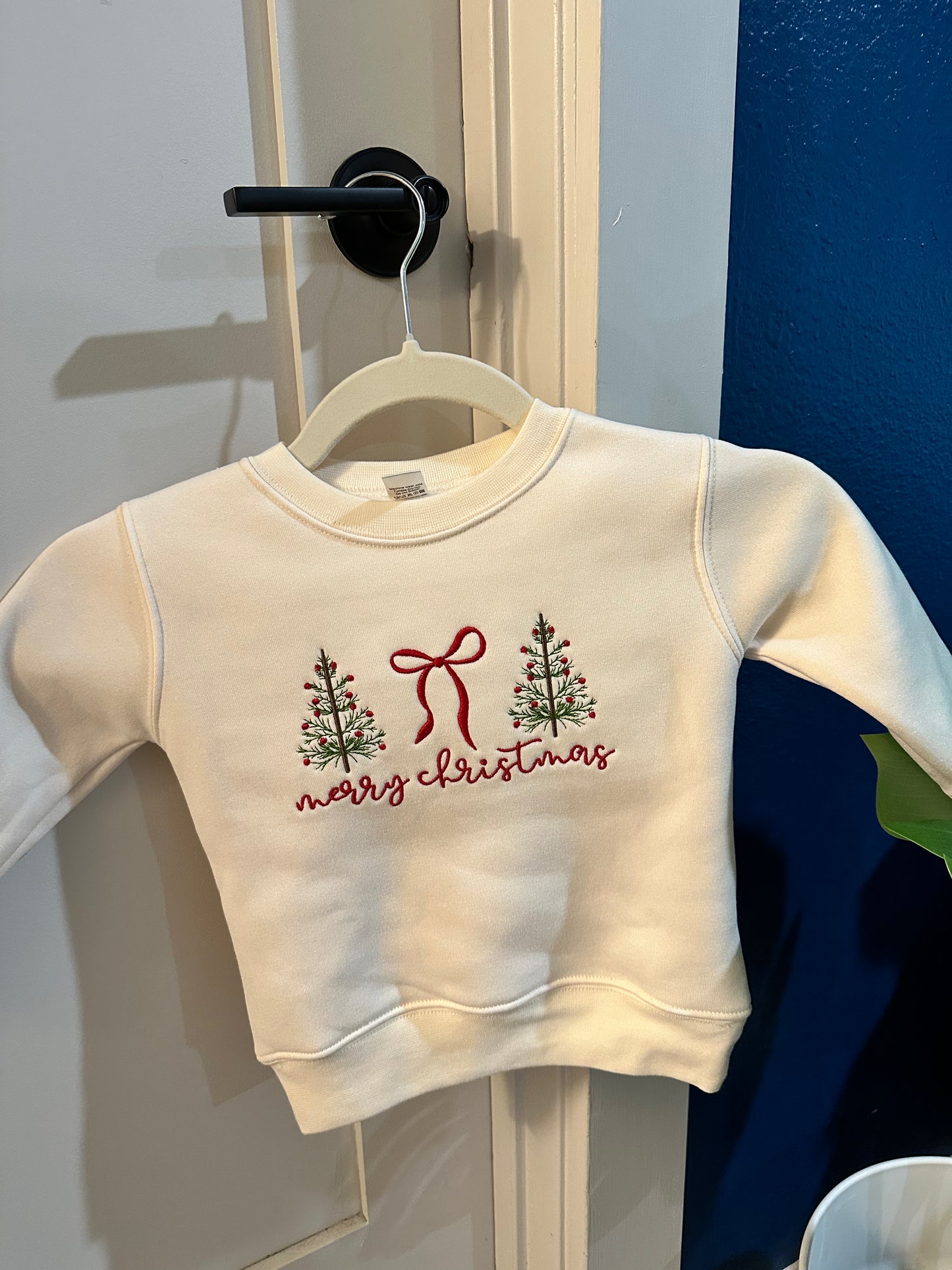 Embroidered Merry Christmas Sweatshirt