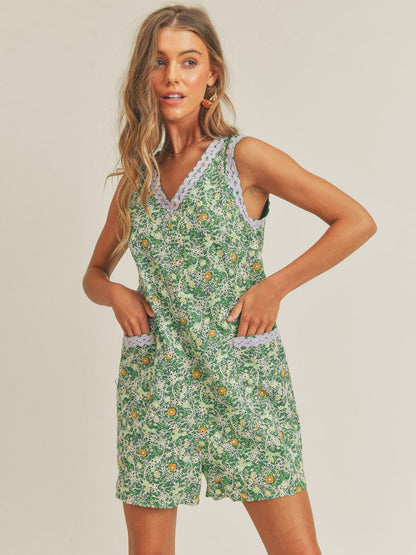 Floral Garden Eyelet Romper