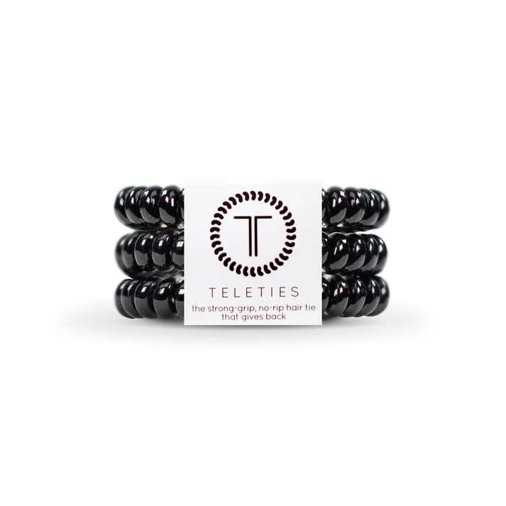 Jet Black Small Hair Ties - Small