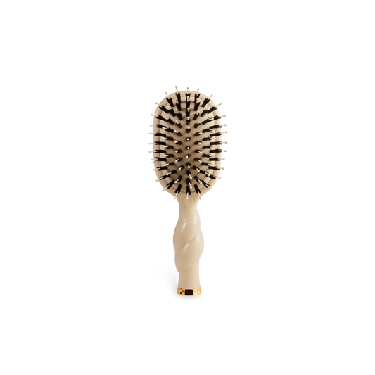 Mini Boar Bristle Hair Brush - Tan