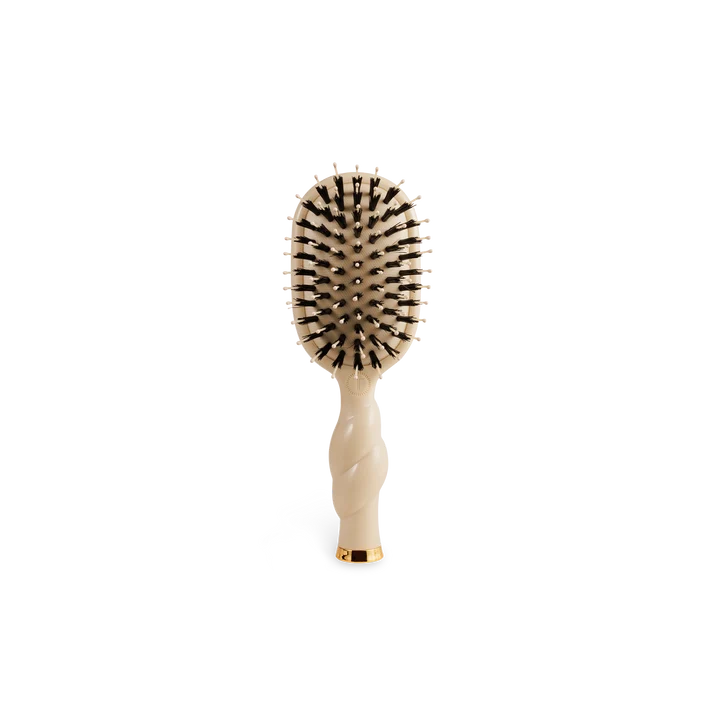 Mini Boar Bristle Hair Brush - Tan