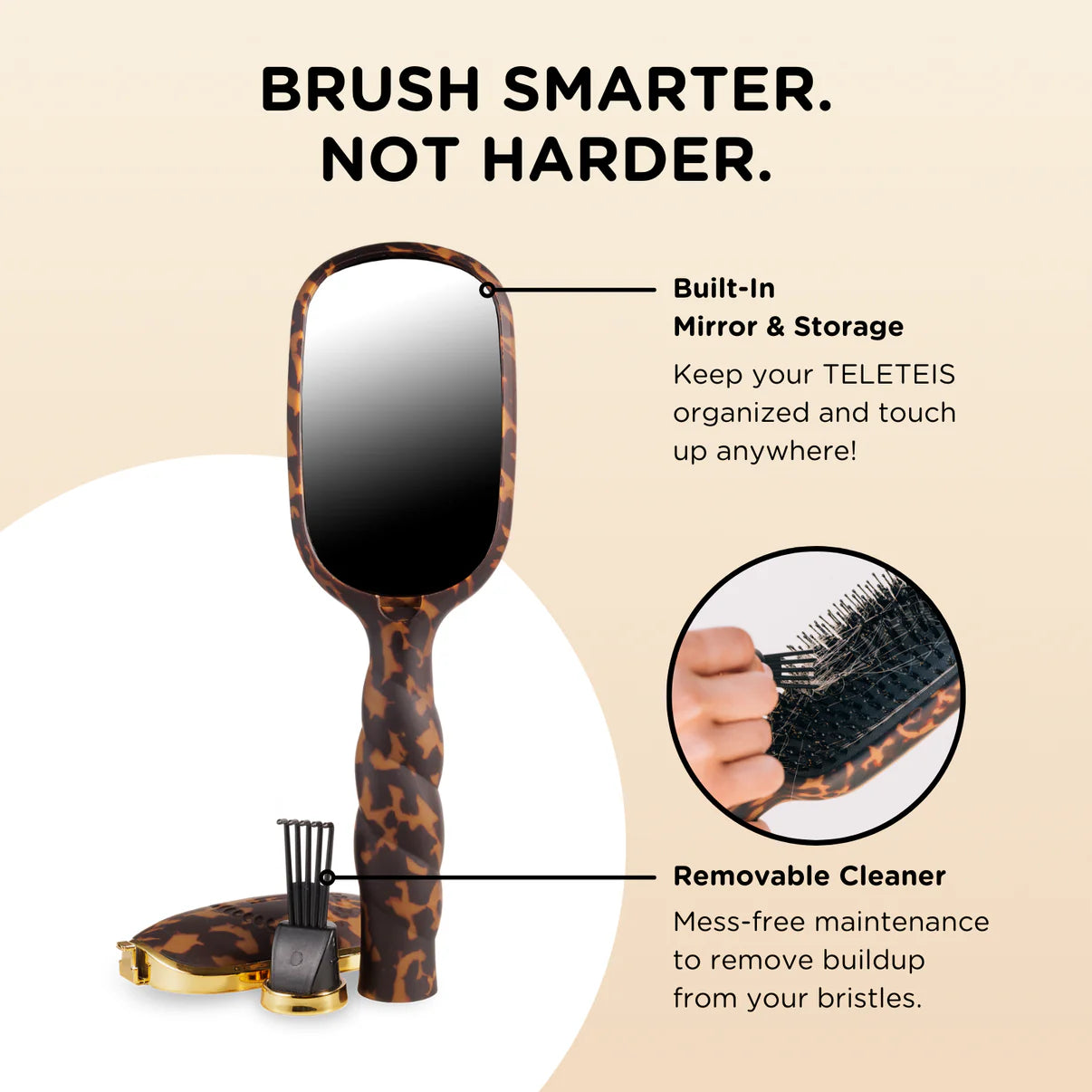 Boar Bristle Hair Brush - Tortoise