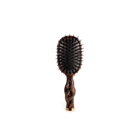 Mini Boar Bristle Hair Brush - Tortoise
