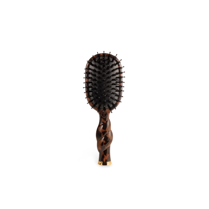 Mini Boar Bristle Hair Brush - Tortoise