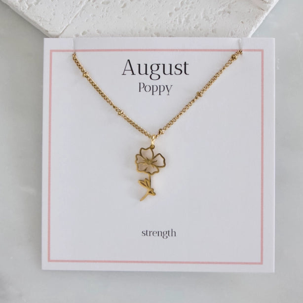 Birth Flower Necklace