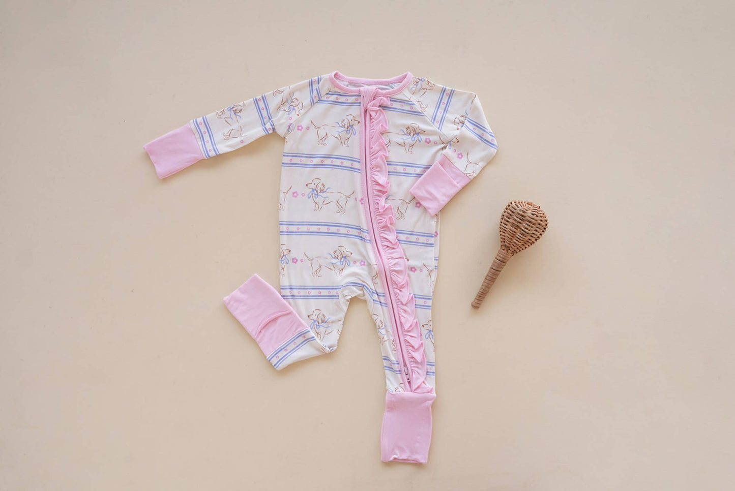 Darling Dachshund Ruffle Romper