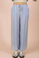 Wide Leg Woven Pants- Blue