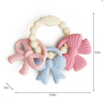 Itzy Trio™ 100% Silicone Multi-Textured Teether- Bows