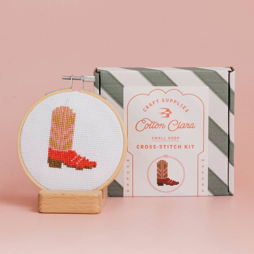 Cross Stitch Kit: Cowboy Boot