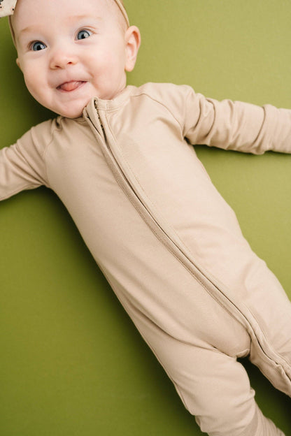 solid taupe zippy