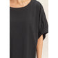 Oversized Cuff Top- Black