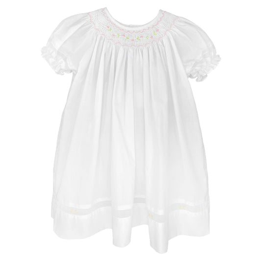 Smocked Daygown with Voile Insert