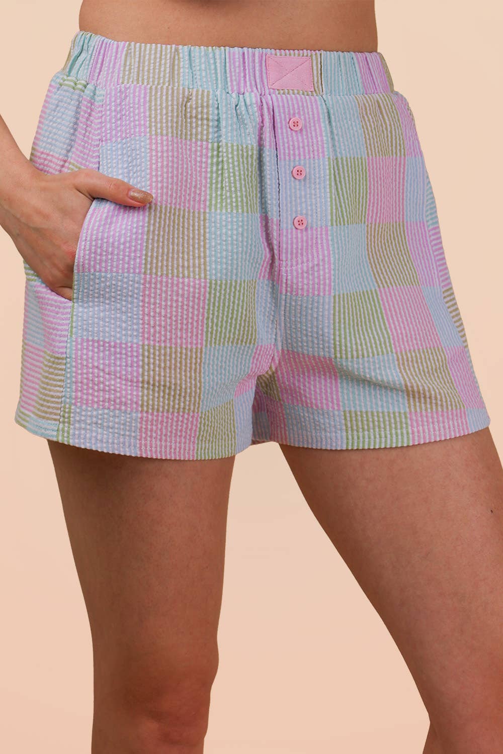 Checker Boxer Shorts- Pink & Blue