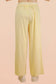 Lace Trim Detail Knit Pants- Butter Yellow