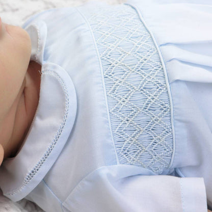 Baby Blue Smocked Bubble