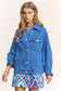 Oversized Snap Button Denim Jacket