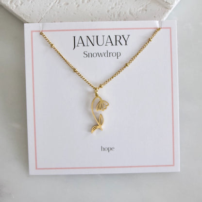 Birth Flower Necklace