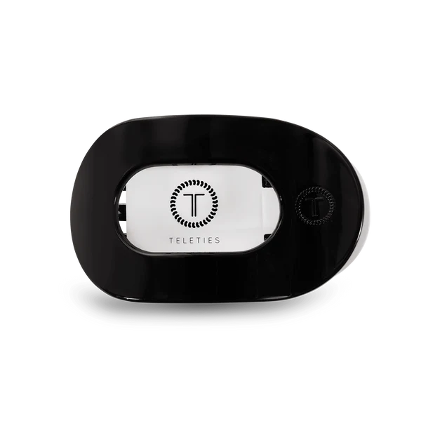 Jet Black Small Flat Round Hair Clip
