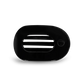 Jet Black Small Flat Round Hair Clip