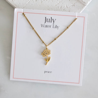 Birth Flower Necklace