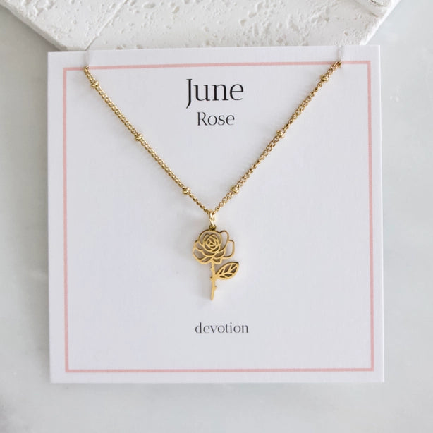 Birth Flower Necklace