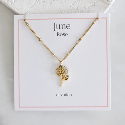 Birth Flower Necklace