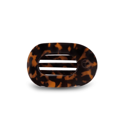 Tortoise Small Flat Round Hair Clip